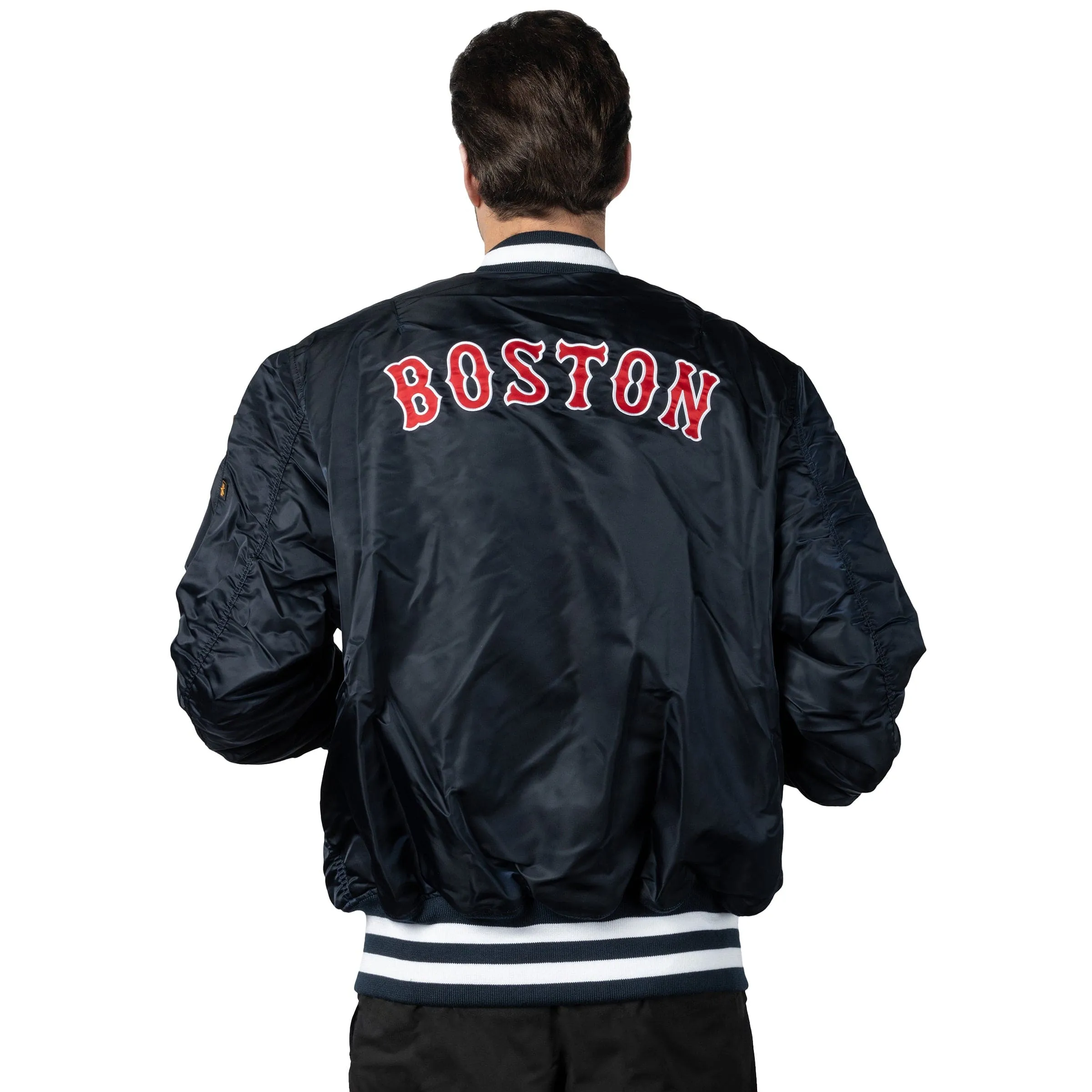 X ALPHA INDUSTRIES RED SOX BOMBER JACKET