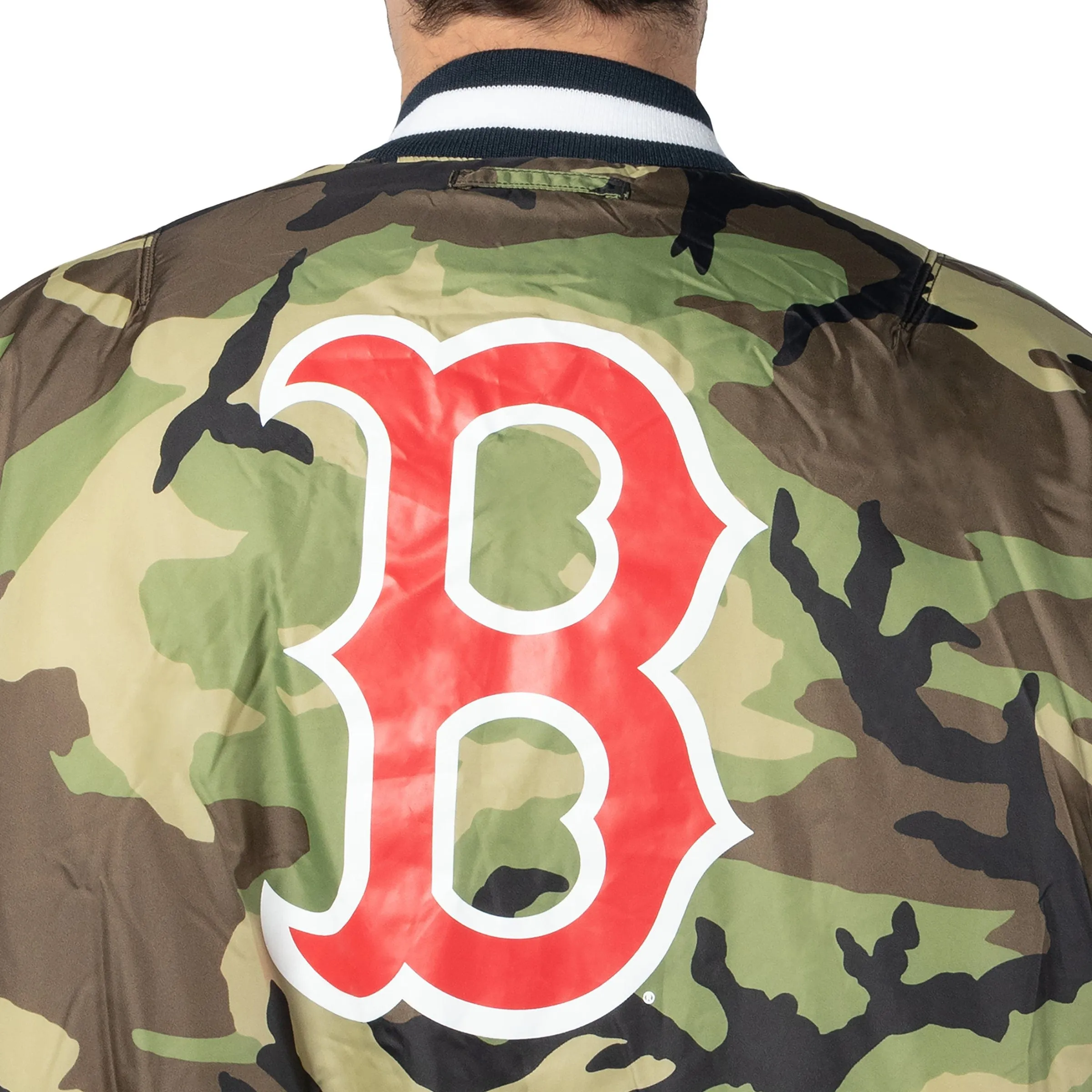 X ALPHA INDUSTRIES RED SOX BOMBER JACKET